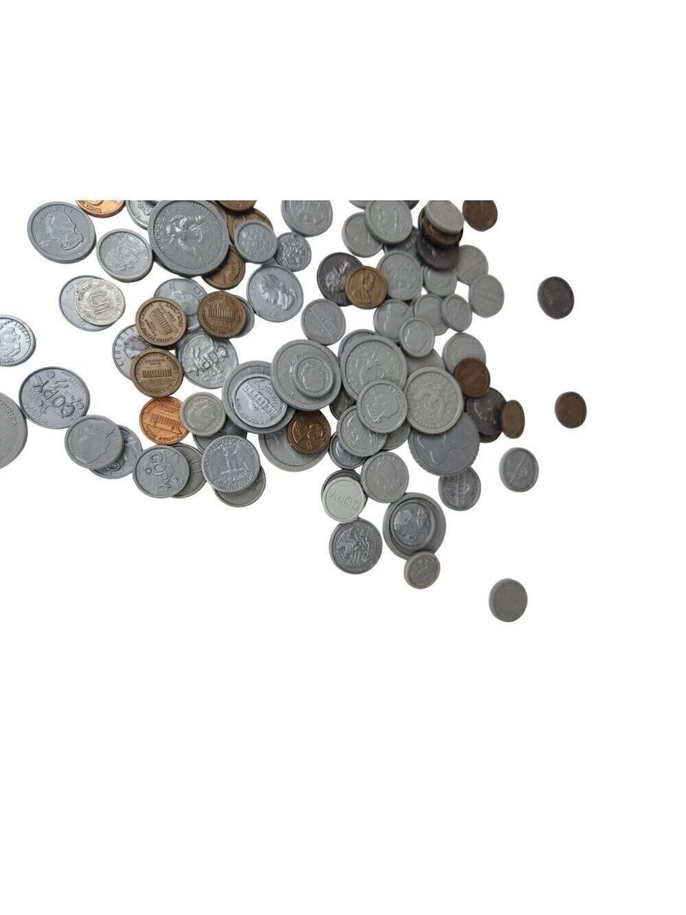 Assorted Play Money Coins Lot - Plastic & Metal Look Alike - Picture 13 of 16